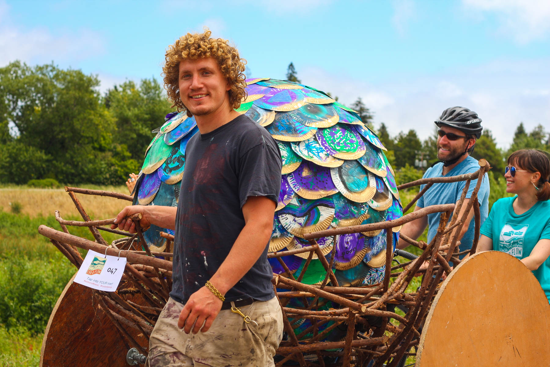 Luke Wilson and his two-wheeled, self-righting "Dragon Egg" nest